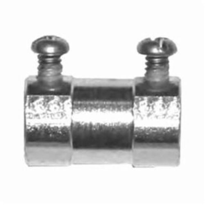 AMERICAN FITTINGS SS61US Setscrew Conduit Coupling, 3/4 in, For Use With EMT Conduit, Steel, Zinc Plated